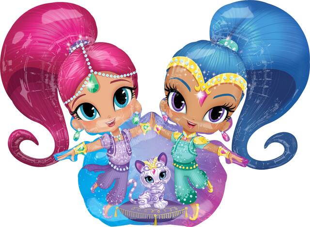 Giant Gliding Shimmer and Shine Balloon, 44-in Front_Flat