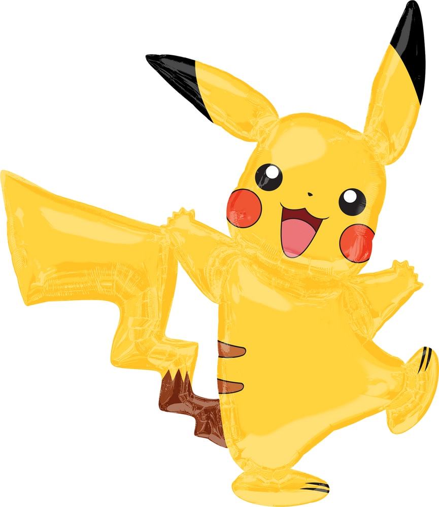 Giant Gliding Pikachu Foil Balloon For Birthday Pokemon Party Helium Inflation Included In