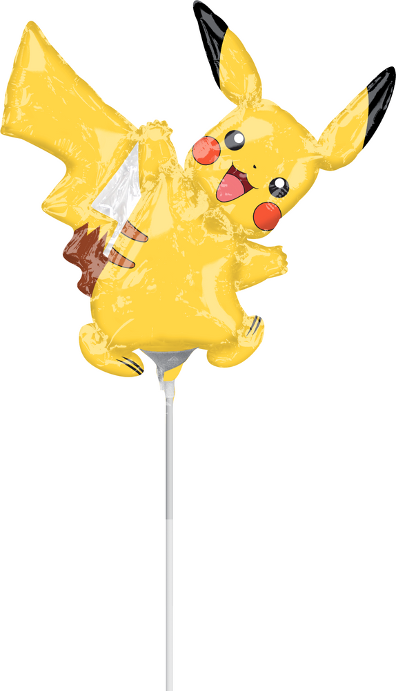 Mini ballon en aluminium Pikachu rempli d’air pour Pokémon/anniversaire