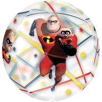 Ballon en aluminium Les Incroyable See Thru ORBZ pour fête d’anniversaire, gonflage à l’hélium inclus, 16 po Front_Flat