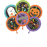 Halloween Friends Foil Balloons, Helium Inflation Included, 6-pk Front_Flat