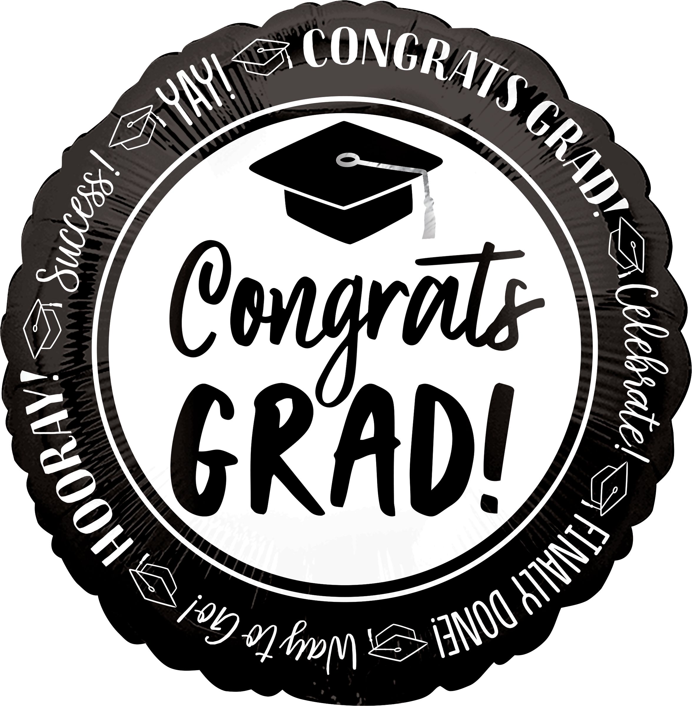 Celebrate Success Graduation Balloon, 17-in Front_Flat