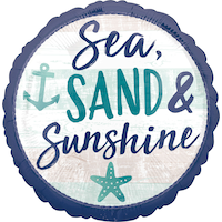Ballon Mer, sable et soleil, 17 po Front_Flat