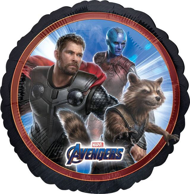 Avengers Foil Balloon for Birthday Party, Helium Inflation Included, 18-in Front_Flat