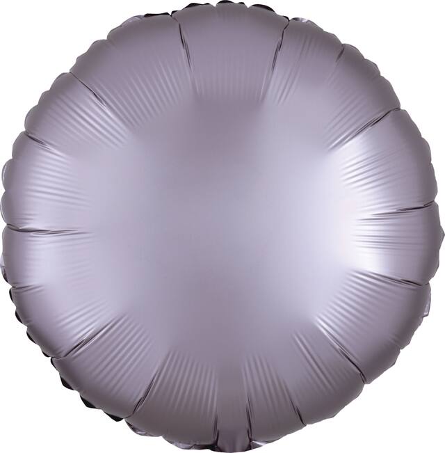 Stone Satin Round Balloon, 17-in Front_Flat
