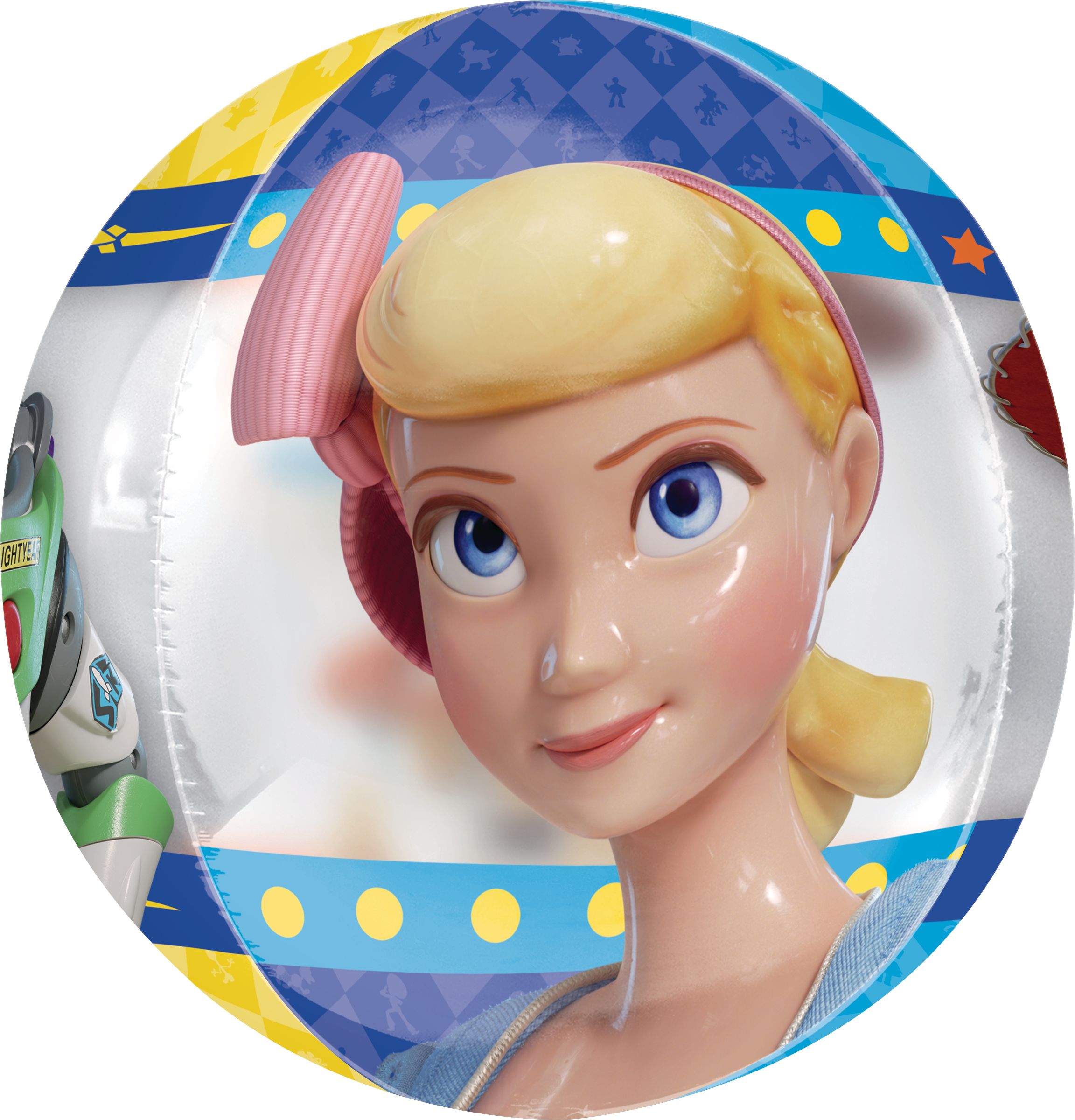 Ballon en aluminium transparent à imprimé Orbz Disney Pixar Histoire de jouets, multicolore, 16 po, gonflement à l'hélium et ruban inclus, pour fête d'anniversaire Back_Flat