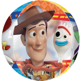 Disney Pixar Toy Story Orbz Transparent Print Foil Balloon, Multi-Coloured, 16-in, Helium Inflation & Ribbon Included for Birthday Party Front_Flat