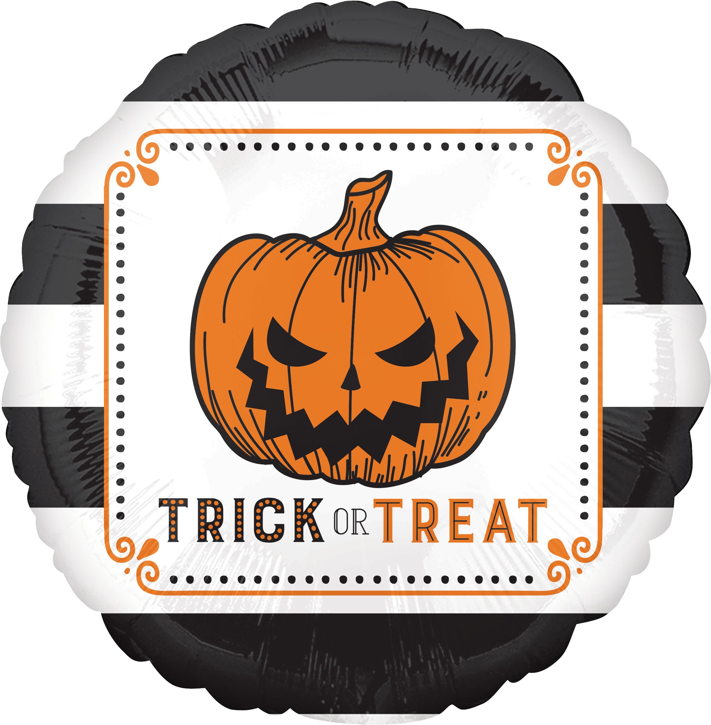 Hallows' Eve Halloween Foil Balloon, Helium Inflation Included, 17-in Front_Flat