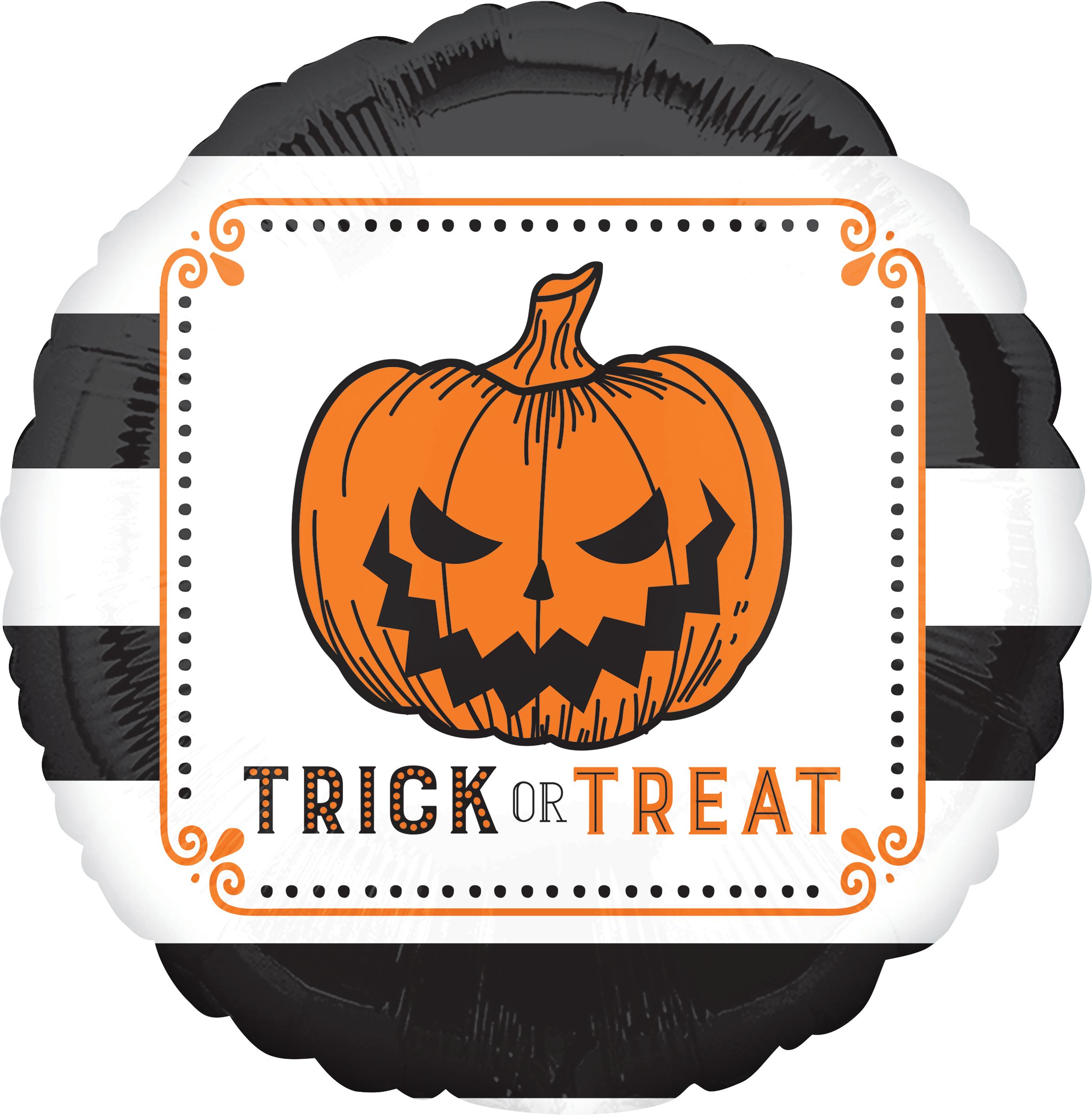 Hallows' Eve Halloween Foil Balloon, Helium Inflation Included, 17-in Front_Flat
