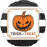 Ballon en aluminium d’Halloween la veille du soir, gonflage à l’hélium inclus, 17&nbsp;po Front_Flat