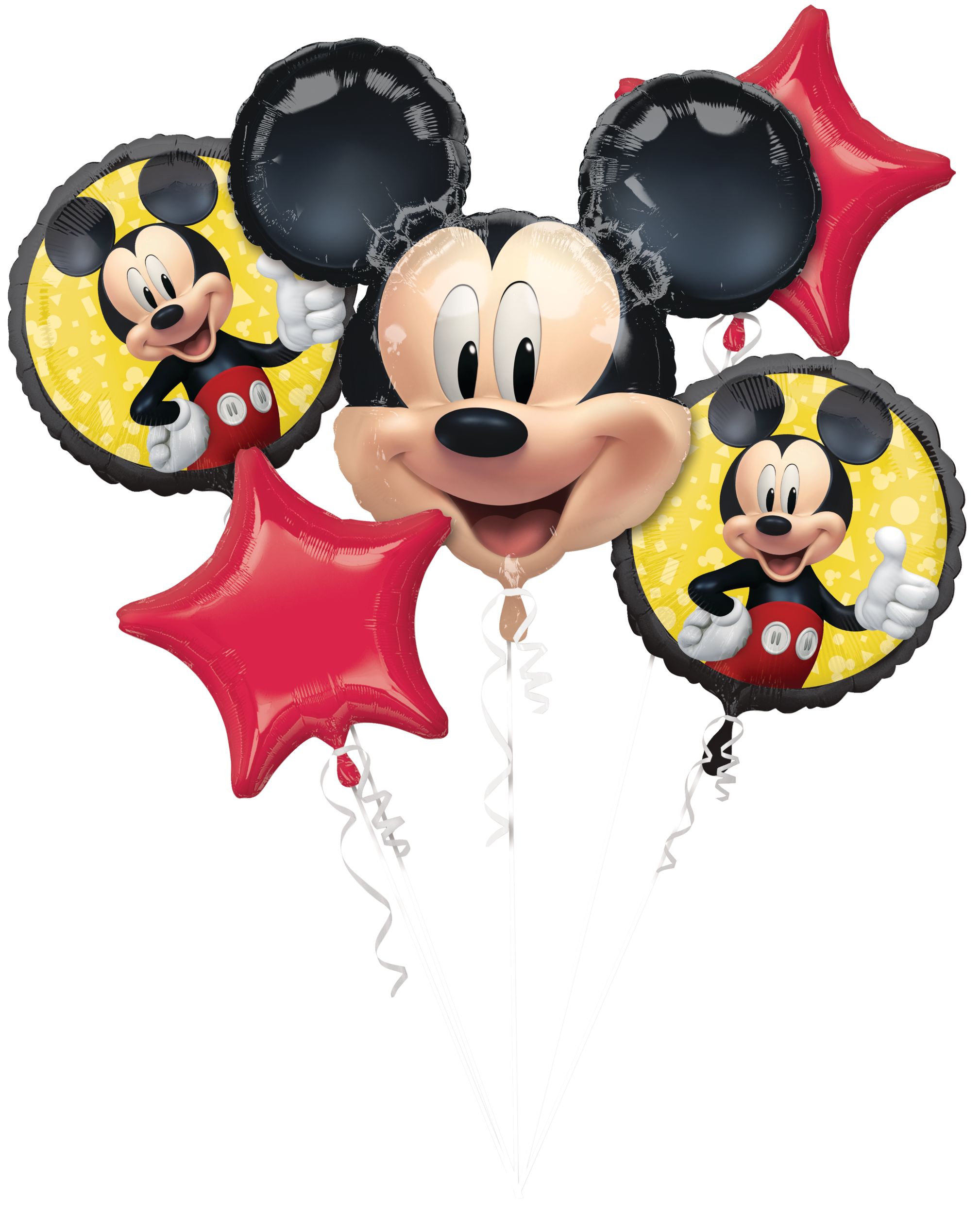 Bouquet de ballons en aluminium d'anniversaire Mickey Mouse