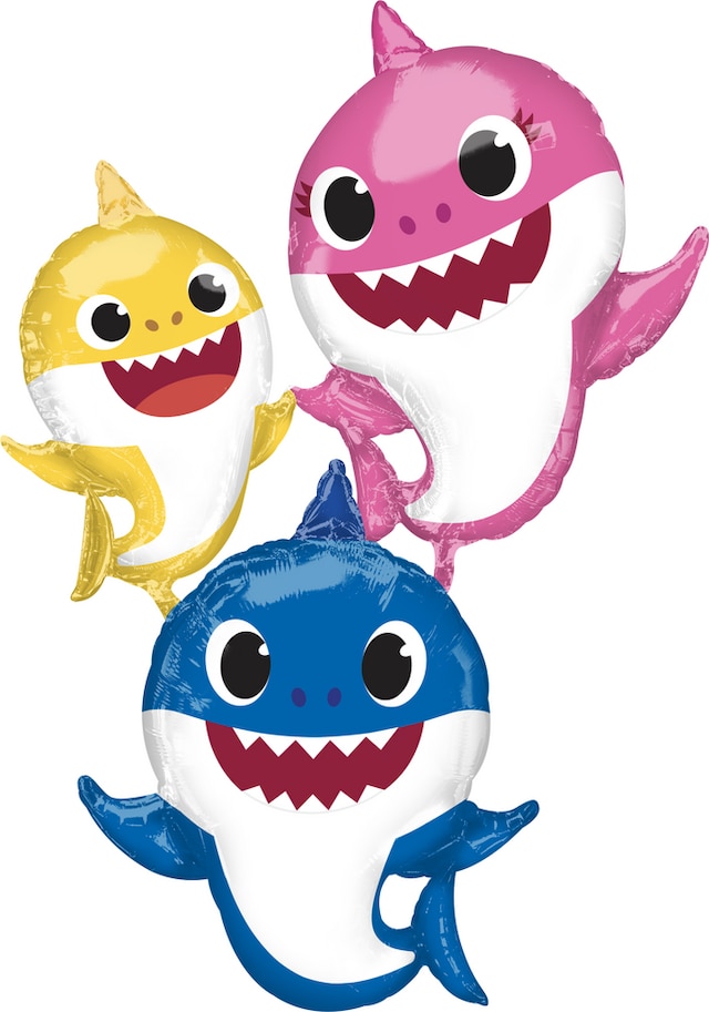 Baby Shark Family Gliding Foil Balloon for Birthday Party, Helium Inflation  Included, 66-in | Canadian Tire