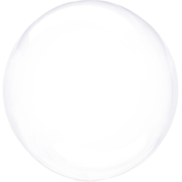 Orbz Transparent Pastel Clearz Foil Balloon, Assorted Colours, 18-in, Helium Inflation & Ribbon Included for Birthday/Special Occasion Front_Flat