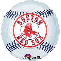 Ballon en aluminium des Red Sox de Boston pour fête sportive, gonflage à l’hélium inclus Front_Flat