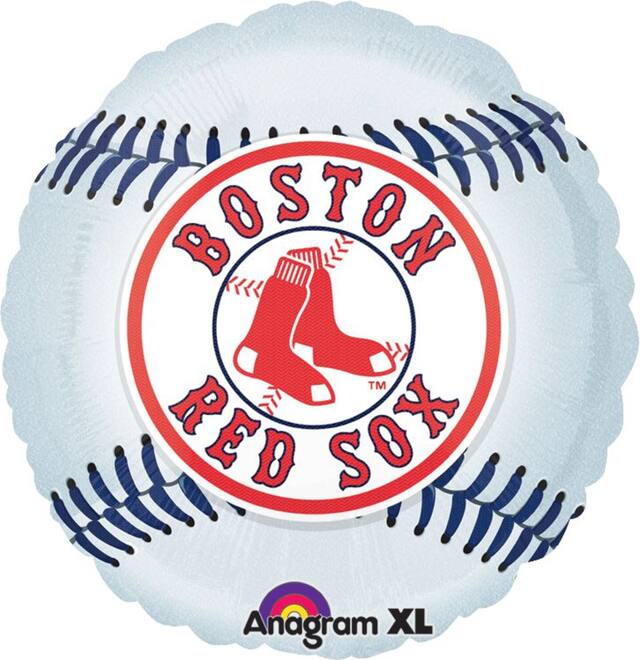Baseball Boston Sox Foil Balloon for Sports Party, Helium Inflation Included Front_Flat