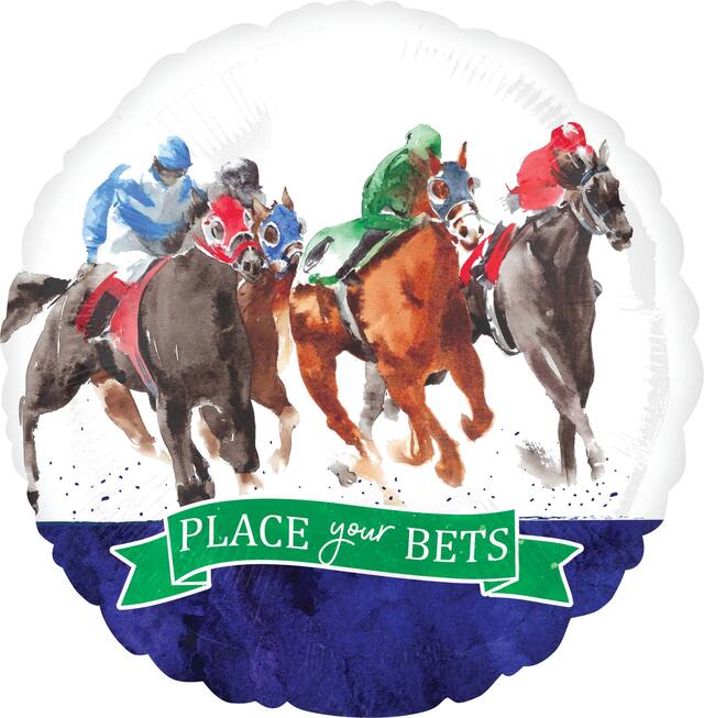 Ballon Derby Day, harlequin Front_Flat