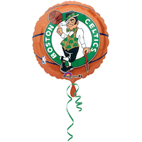 Basketball Boston Celtics Foil Balloon for Sports Party, Helium Inflation Included Front_Flat