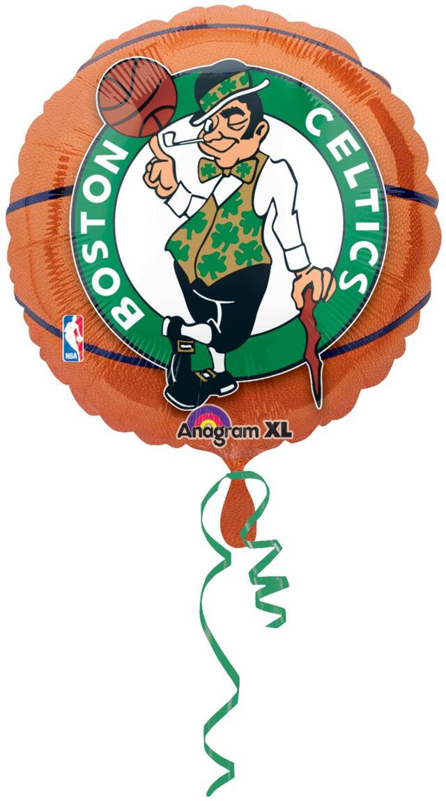 Basketball Boston Celtics Foil Balloon for Sports Party, Helium Inflation Included Front_Flat