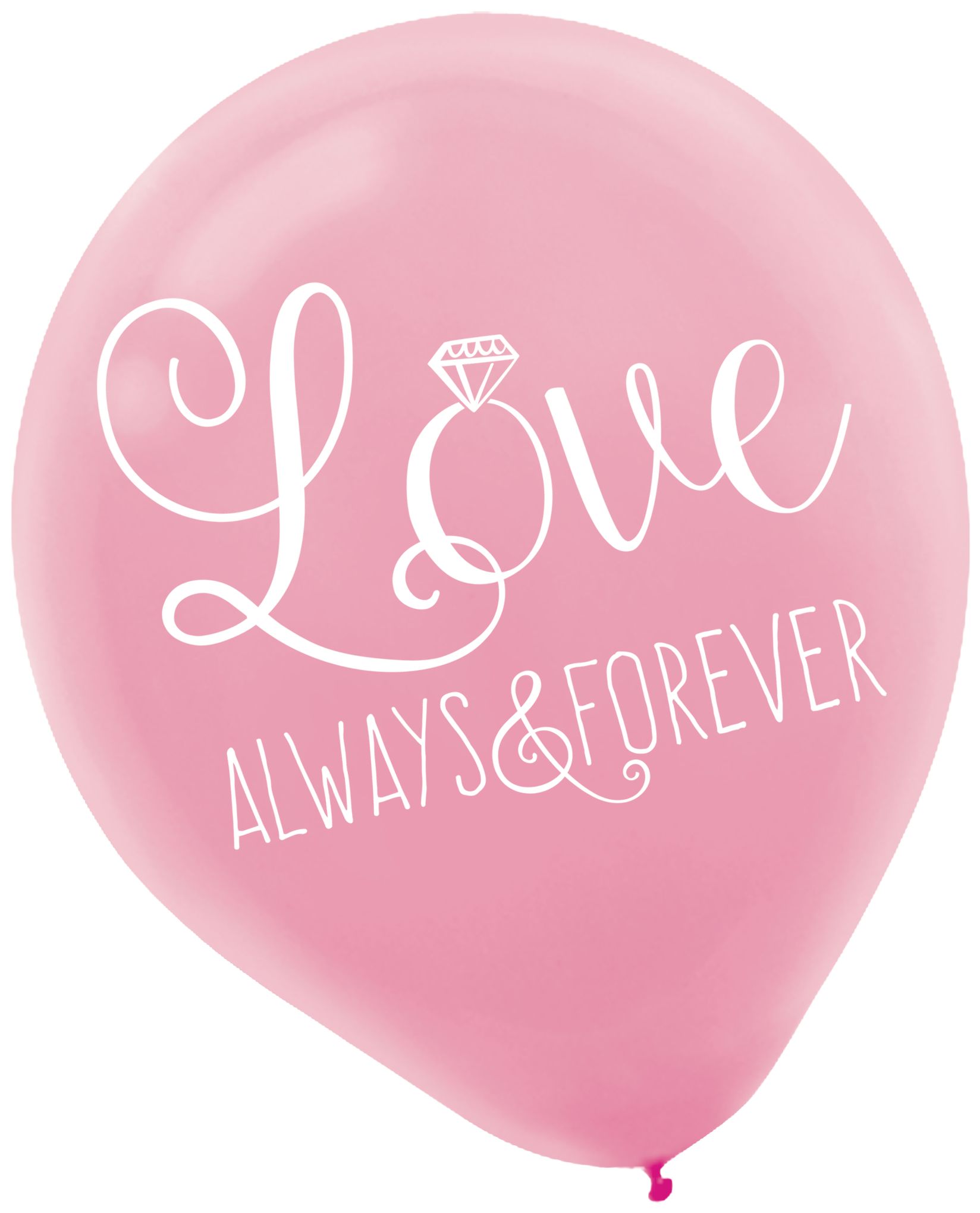 Gold & Pink Sparkling Wedding Balloons, 6-pk Front_Flat