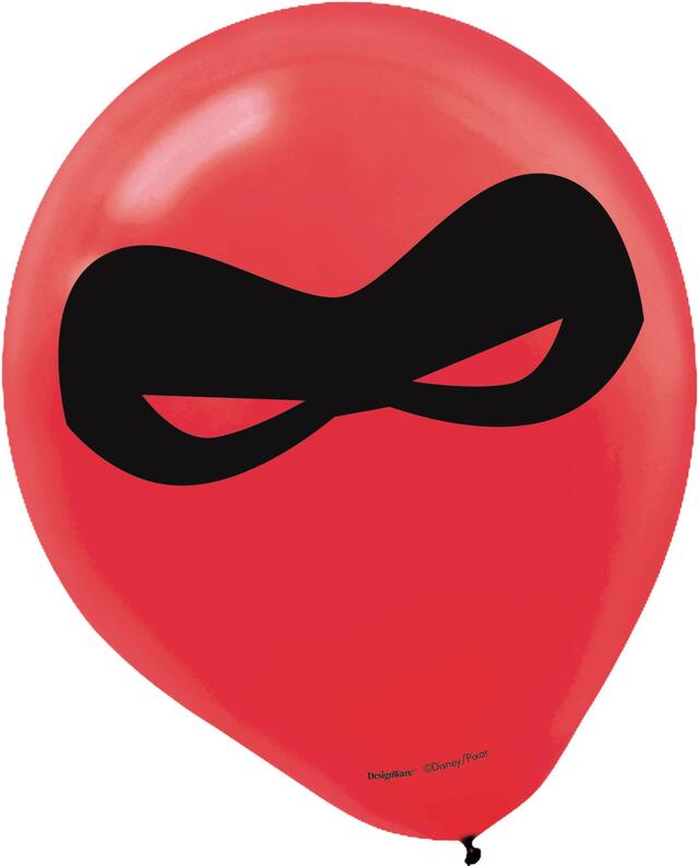 Disney Incredibles 2 Latex Balloons, Red/Orange/Yellow, 6-pk Front_Flat
