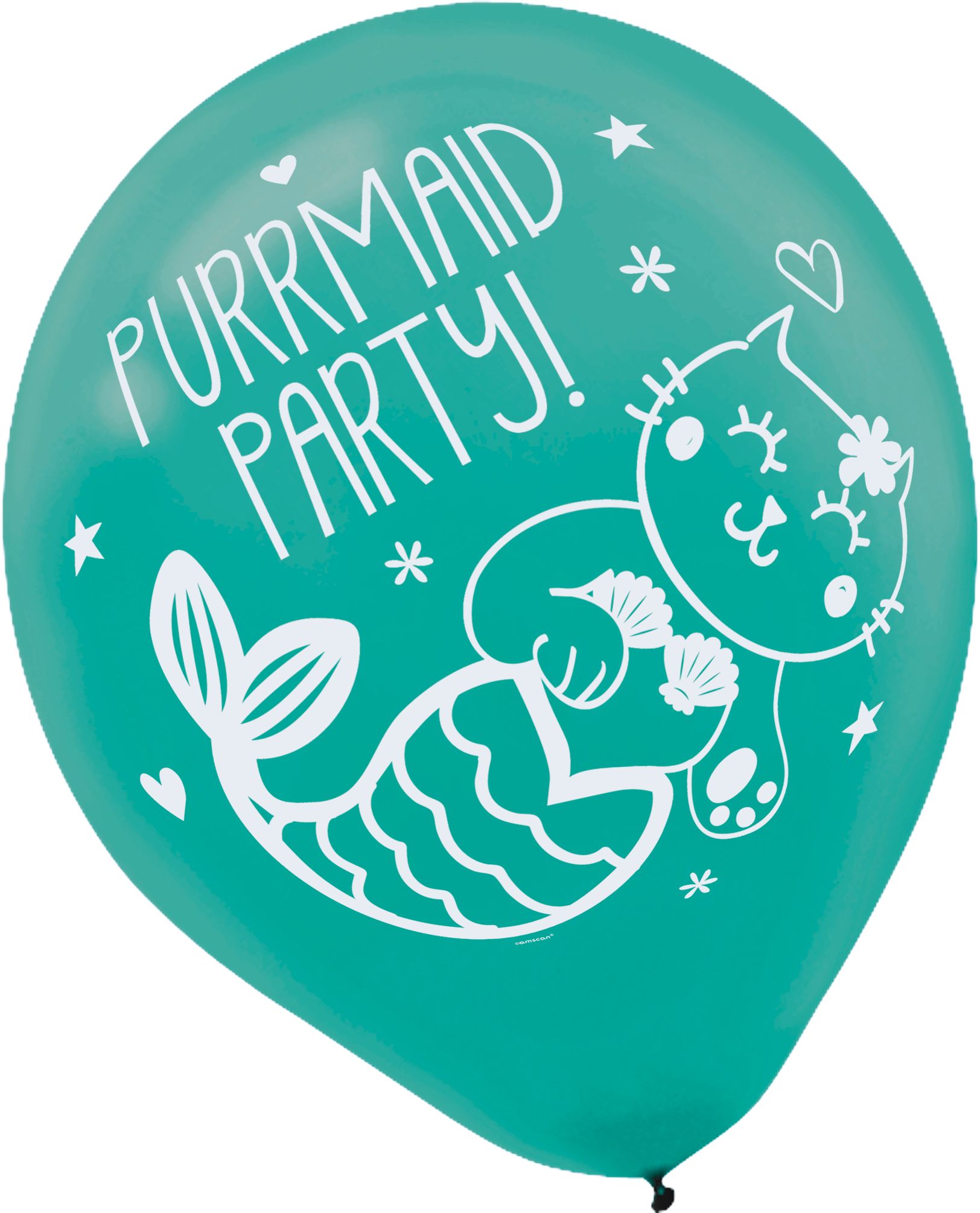 Ballons en latex pour fête d'anniversaire, égoportraits, bleu/vert/rose, paq. 6 Front_Flat