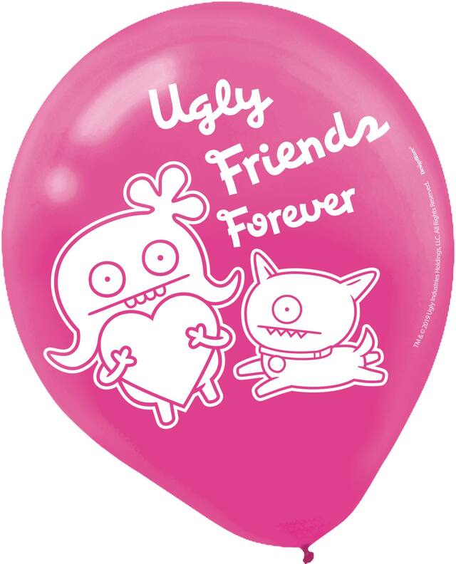 UglyDolls Latex Balloons, Blue/Green/Pink, 6-pk Front_Flat