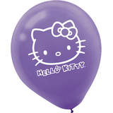 Rainbow "Hello Kitty" Printed Balloons, Purple, 6-pk Front_Flat
