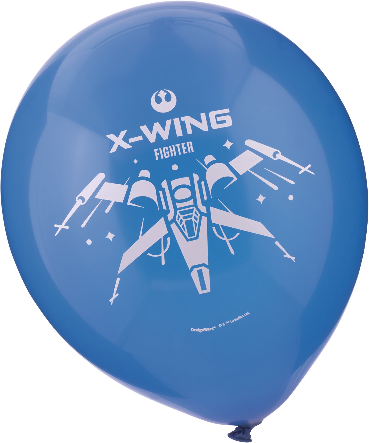 Star Wars 7 The Force Awakens Birthday Party Latex Balloons, Blue/Red, 6-pk Front_Flat