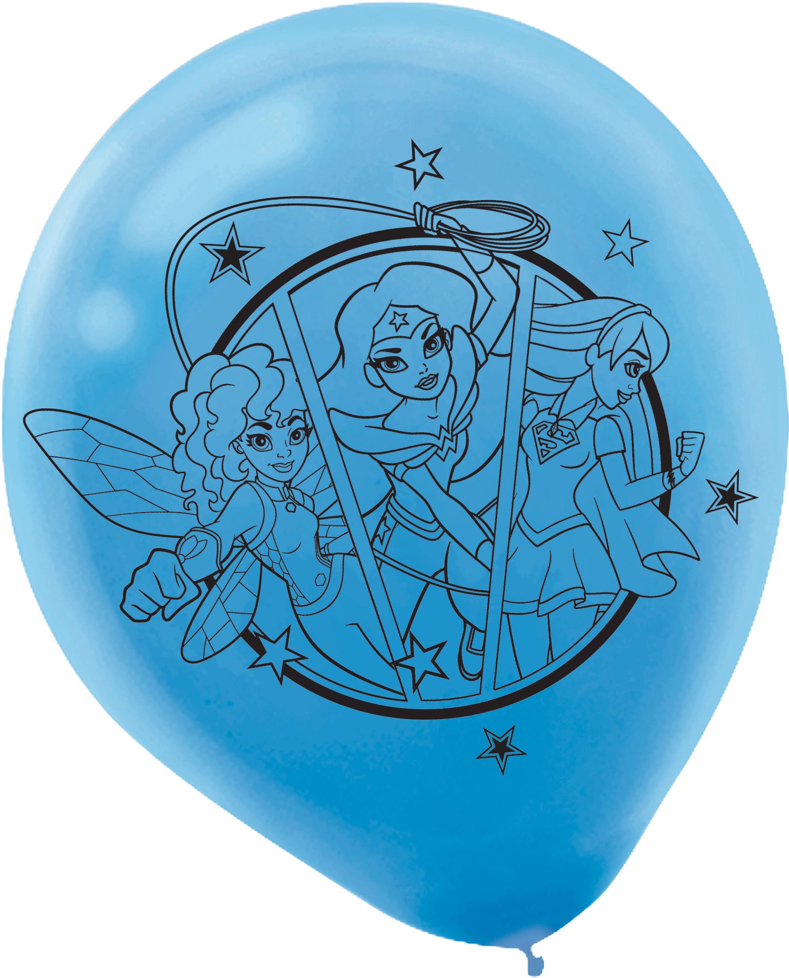 Ballons DC Super Hero Girls, paq. 6 Front_Flat