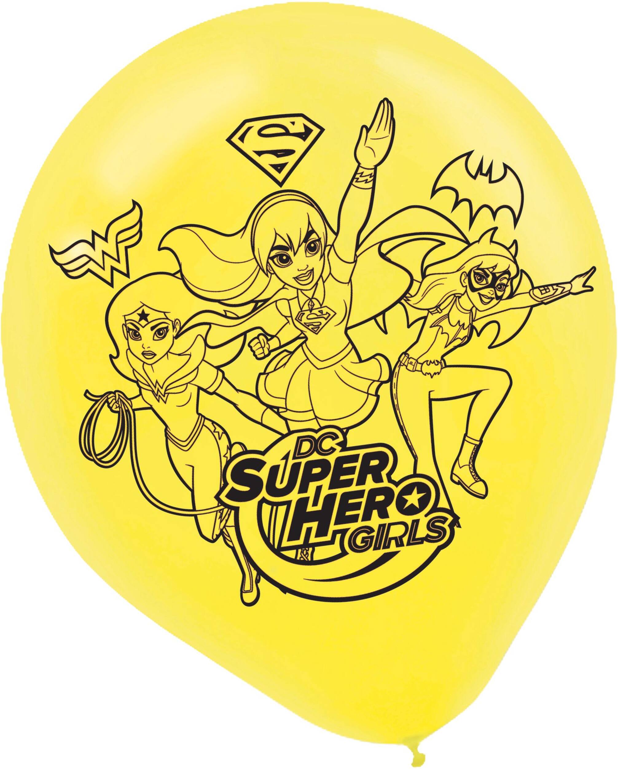 Ballons DC Super Hero Girls, paq. 6 Front_Flat