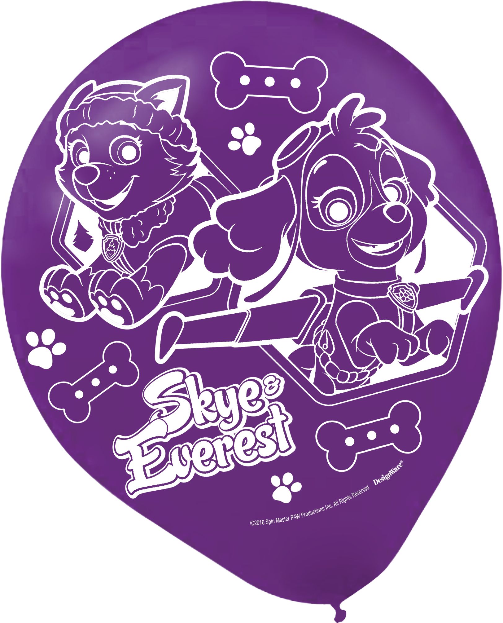 Pink PAW Patrol Balloons, 6-pk Front_Flat