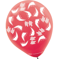 Power Rangers Ninja Steel Birthday Party Latex Balloons, Blue/Black/Red, 6-pk Front_Flat