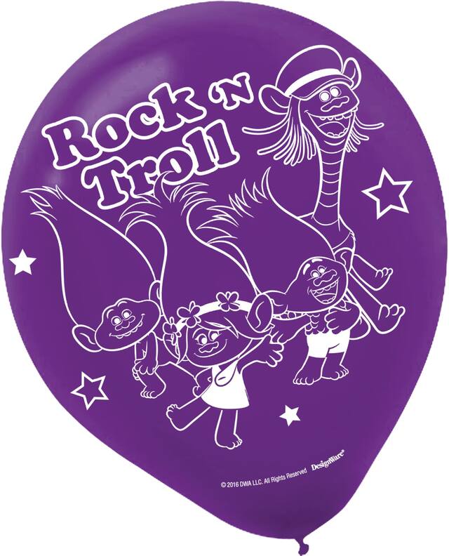 Trolls Balloons, 6-pk Front_Flat