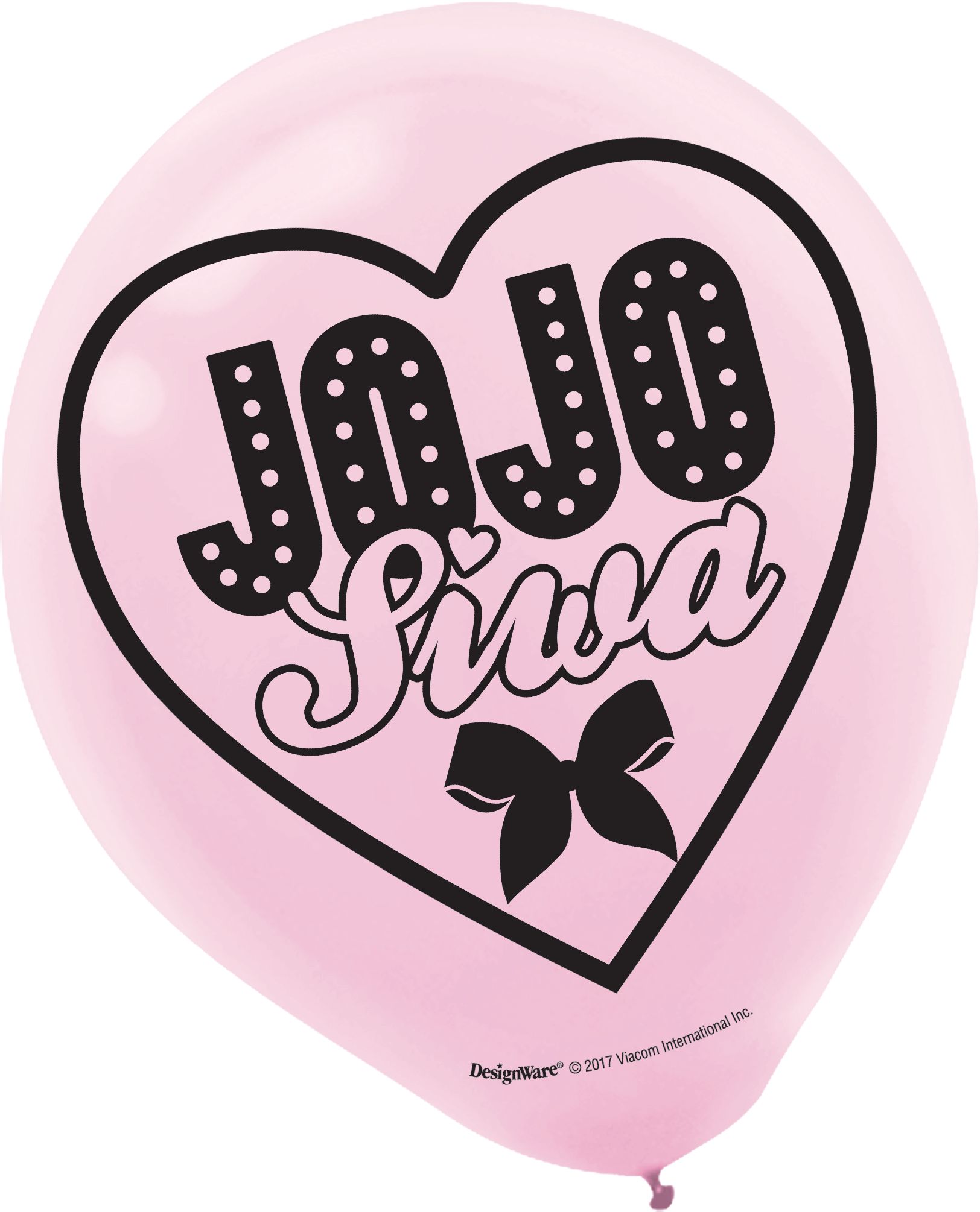 Nickelodeon JoJo Siwa "Dream Crazy Big" Round Latex Balloons, Red/Blue/Pink, 12-in, 6-pk, for Birthday Party Front_Flat