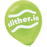 Slither.io Latex Balloons, Green/Orange/Purple, 6-pk Front_Flat
