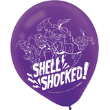 Rise of the Teenage Mutant Ninja Turtles Latex Balloons, Green/Purple, 6-pk Front_Flat