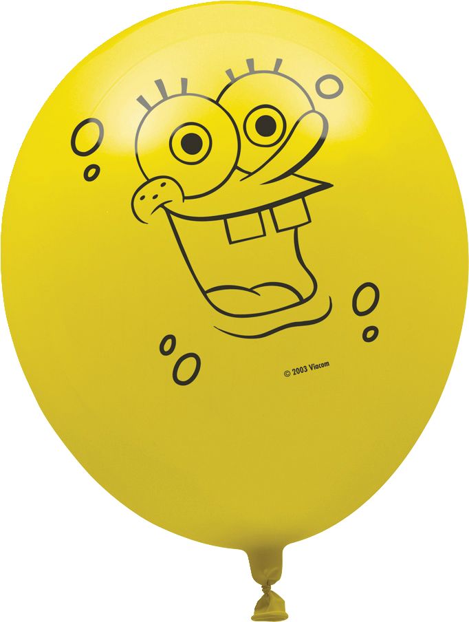 Ballons Bob l'éponge, paq. 6 Front_Flat
