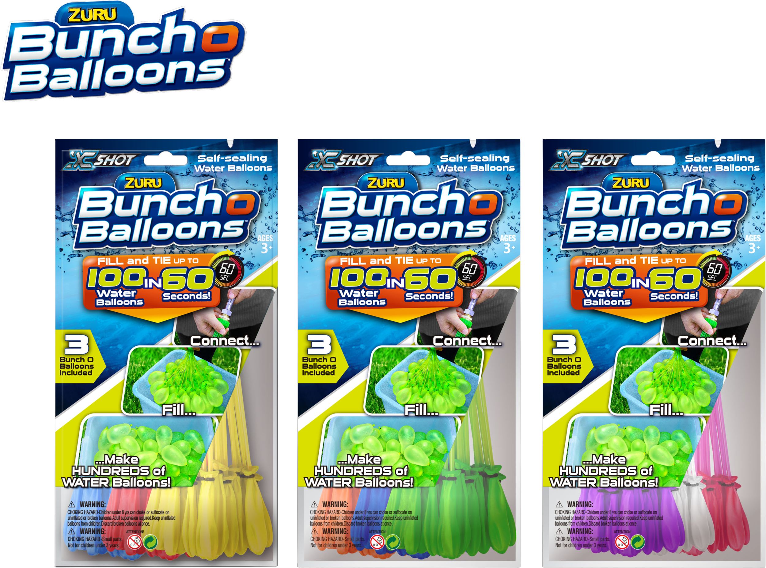 Pink, Purple & White Bunch O Balloons, 105-ct Front_Flat