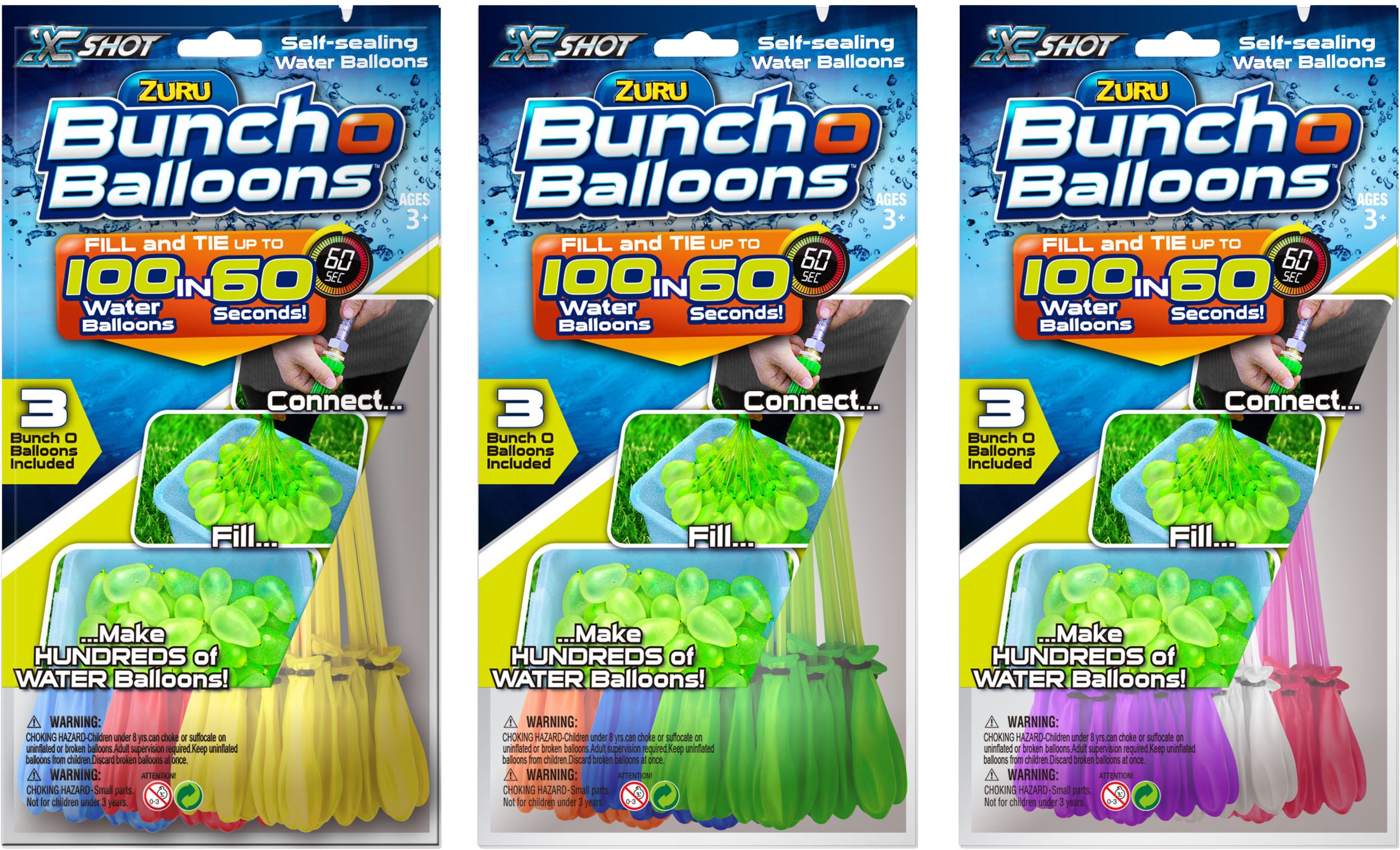 Pink, Purple & White Bunch O Balloons, 105-ct Front_Flat