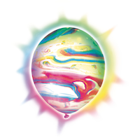 Ballons lumineux à DEL Illooms, marbrés, paq. 5 Front_Flat