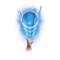 Mini ballons à frapper lumineux à DEL Illooms, paq. 10 Front_Flat