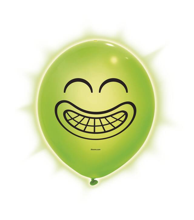 Ballons en latex et à DEL de couleurs variées de Illooms, 9&nbsp;po, paq.&nbsp;50 Front_Flat