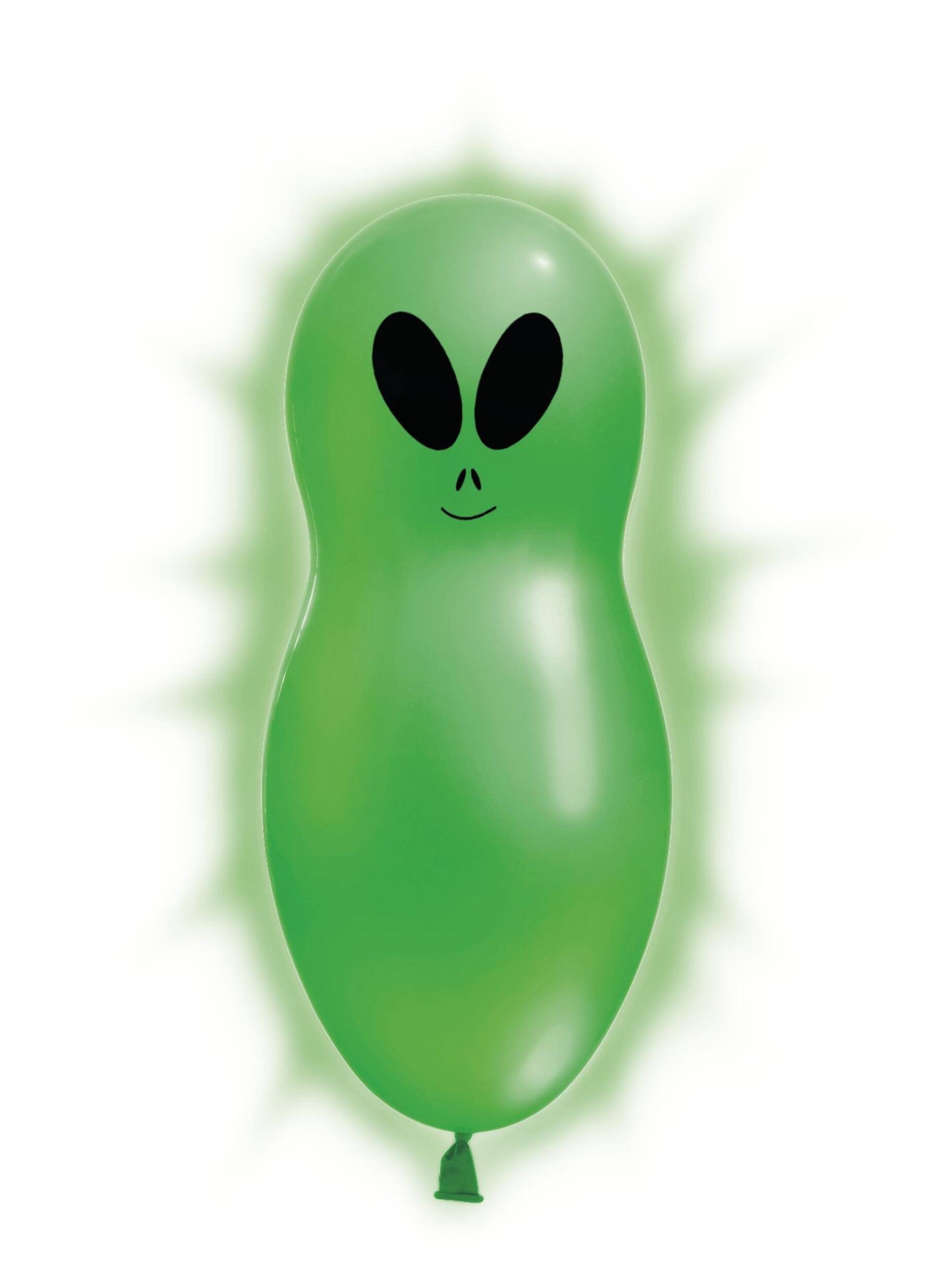 Illooms Light-Up Alien LED Balloons, 5-pk Front_Flat