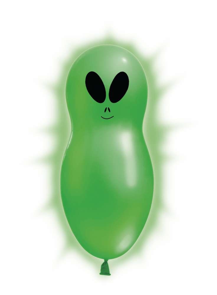 Illooms Light Up Alien LED Balloons 5 pk