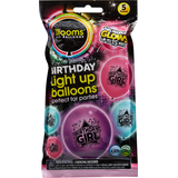 Illooms Light-Up Birthday Girl LED Balloons, 5-pk Front_Flat