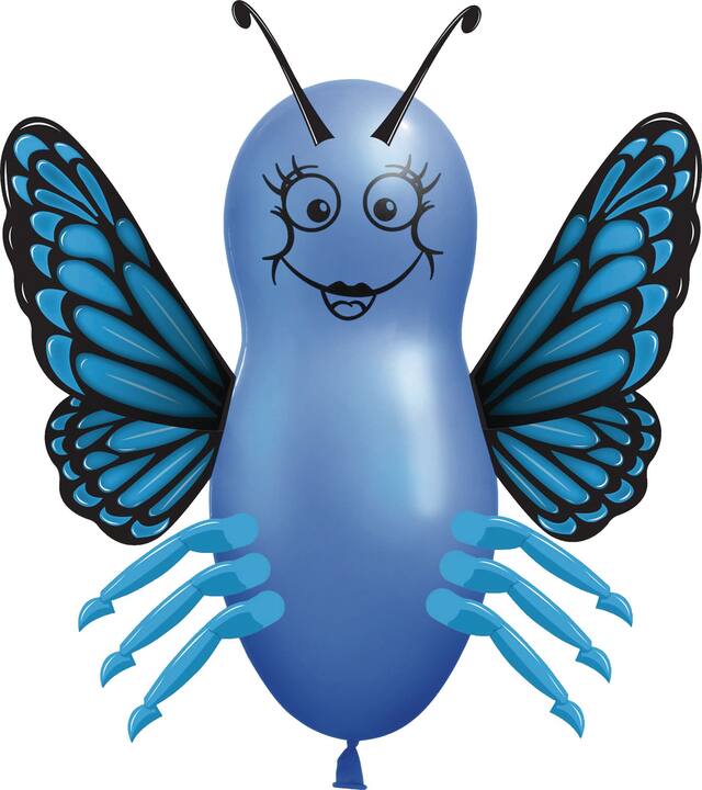 Illooms Light-Up Butterfly LED Balloons, 3-pk Front_Flat