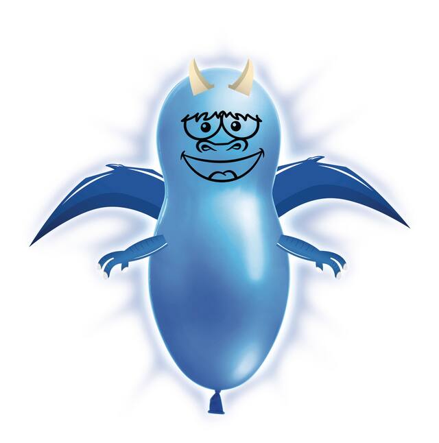 Illooms Light-Up Dinosaur LED Balloons, 3-pk Front_Flat