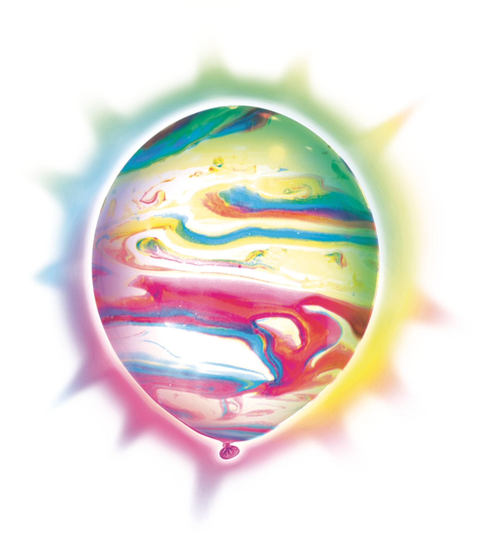 Illooms Light-Up LED Marble Balloon, 9-in Front_Flat
