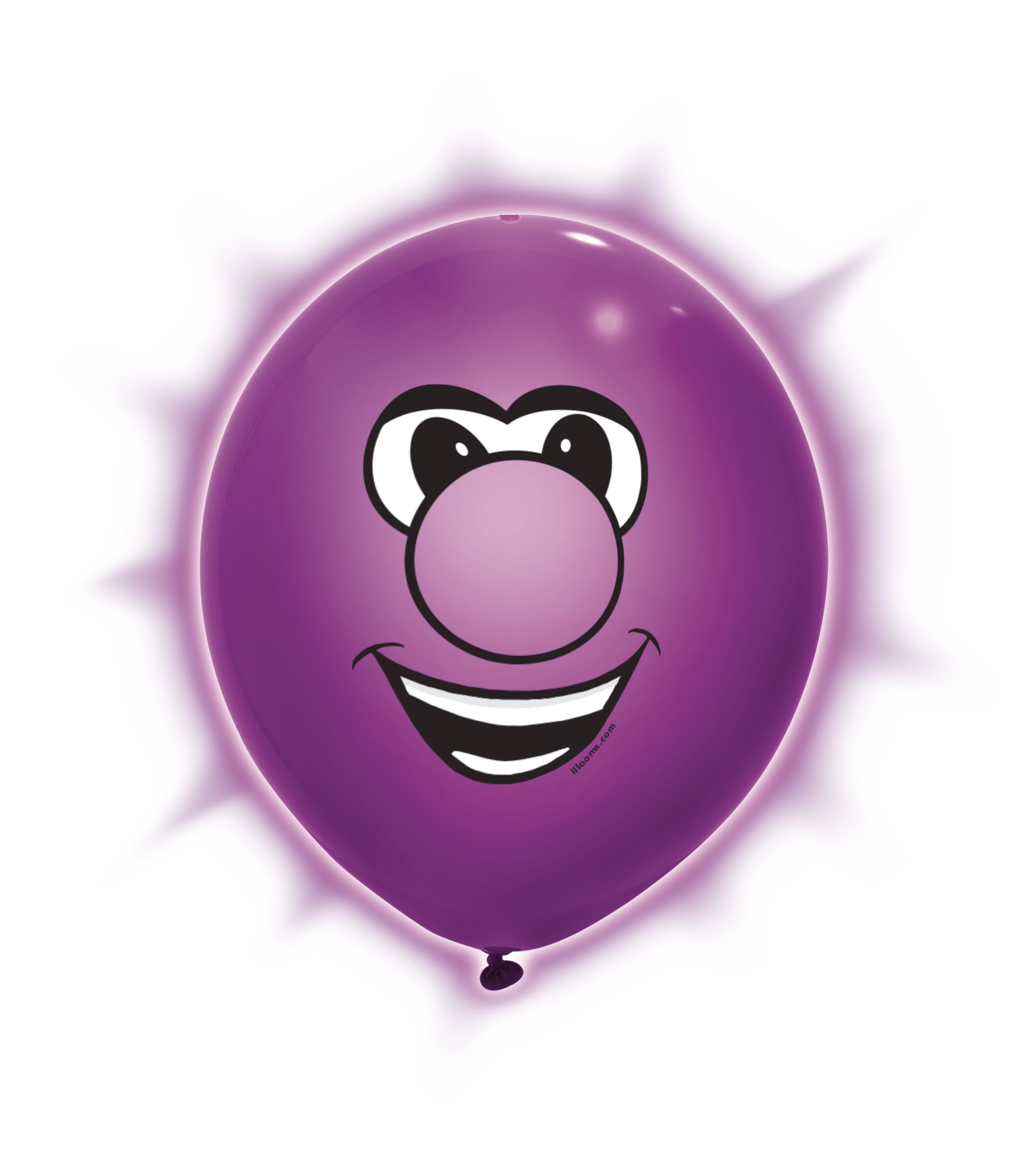 Illooms Light-Up Silly Faces LED Balloons, 12-pk Front_Flat