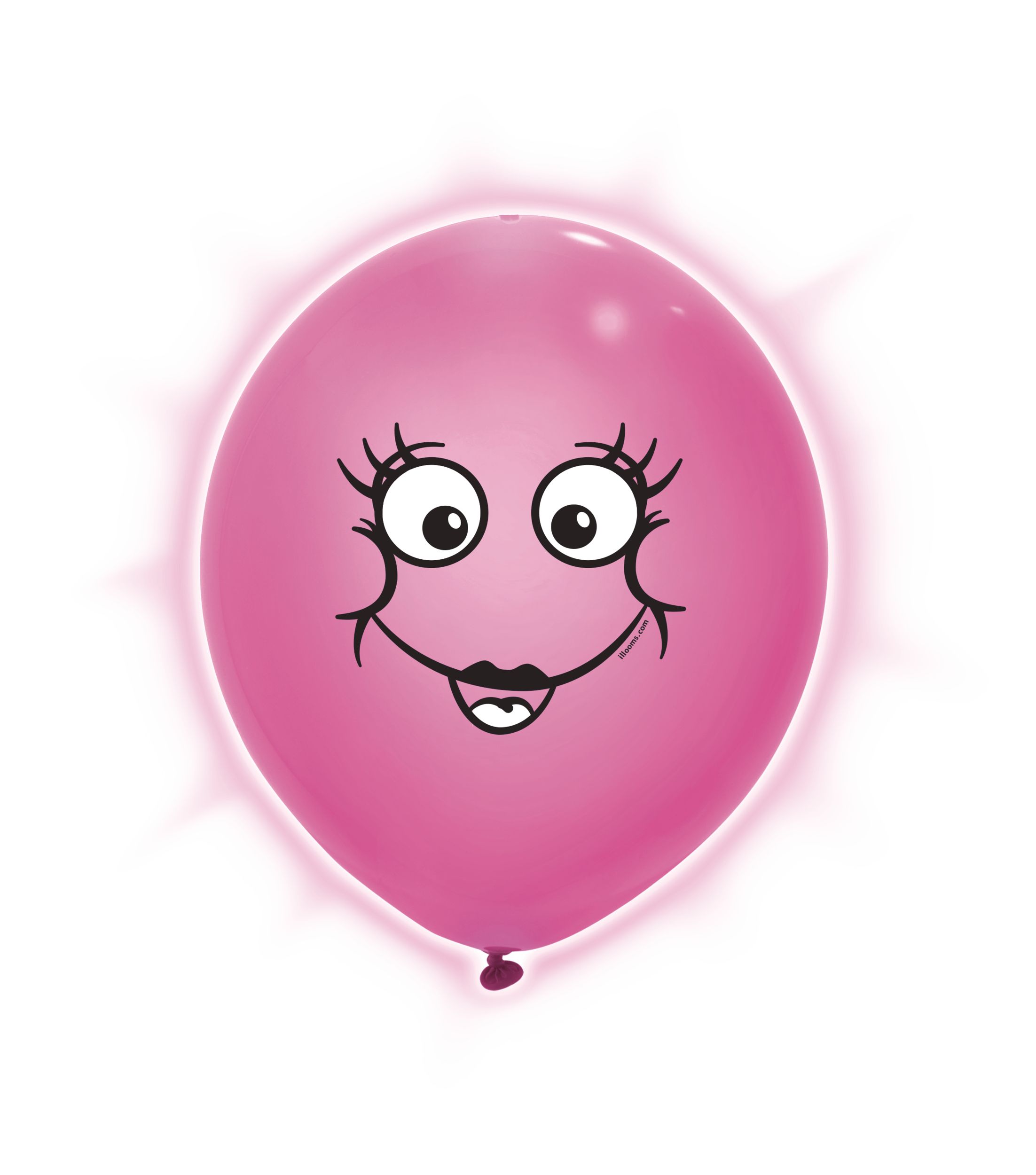 Illooms Light-Up Silly Faces LED Balloons, 12-pk Front_Flat
